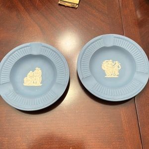 Wedge wood blue jasper ware ashtrays